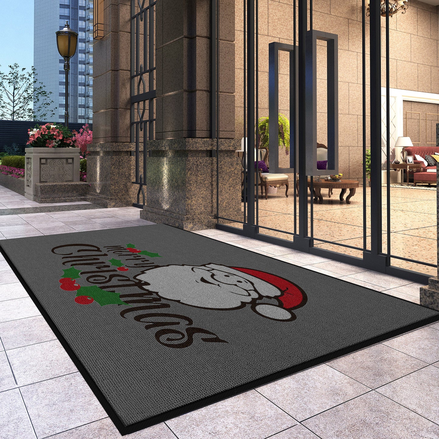 Custom Doormat with Any Size Color Logo Shape Floor Mat Entryway Area Rug Welcome Carpet for Home Indoor Outdoor Runner Washable Ruggable Non Slip